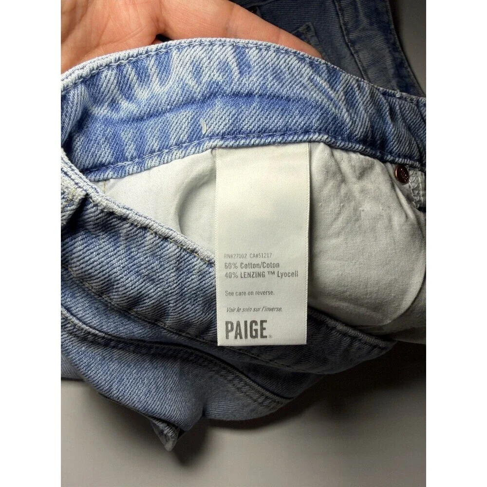 PAIGE Mader Denim Mini Skirt Size 34 Plus Size Distressed Raw Hem NWT